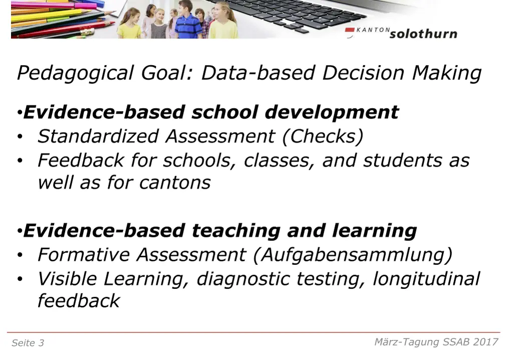 pedagogical goal data based decision making
