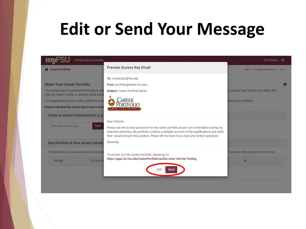 edit or send your message