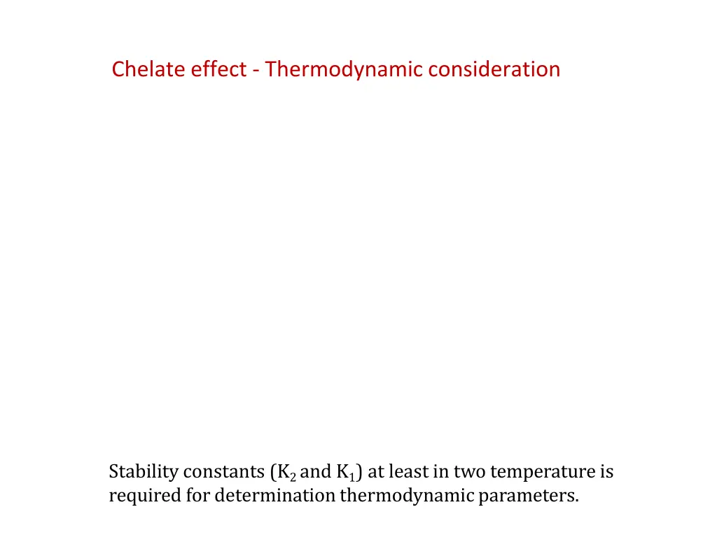 chelate effect thermodynamic consideration
