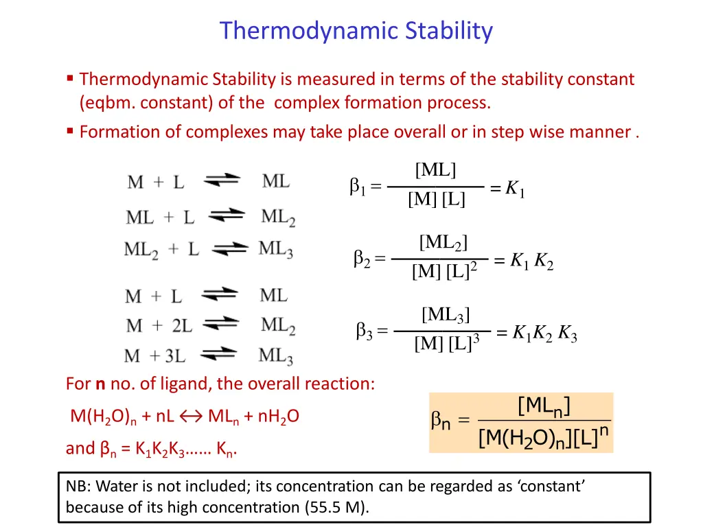 thermodynamic stability 1
