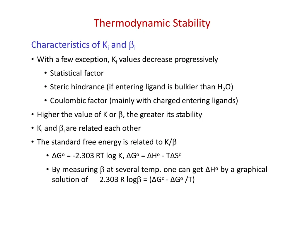 thermodynamic stability 2