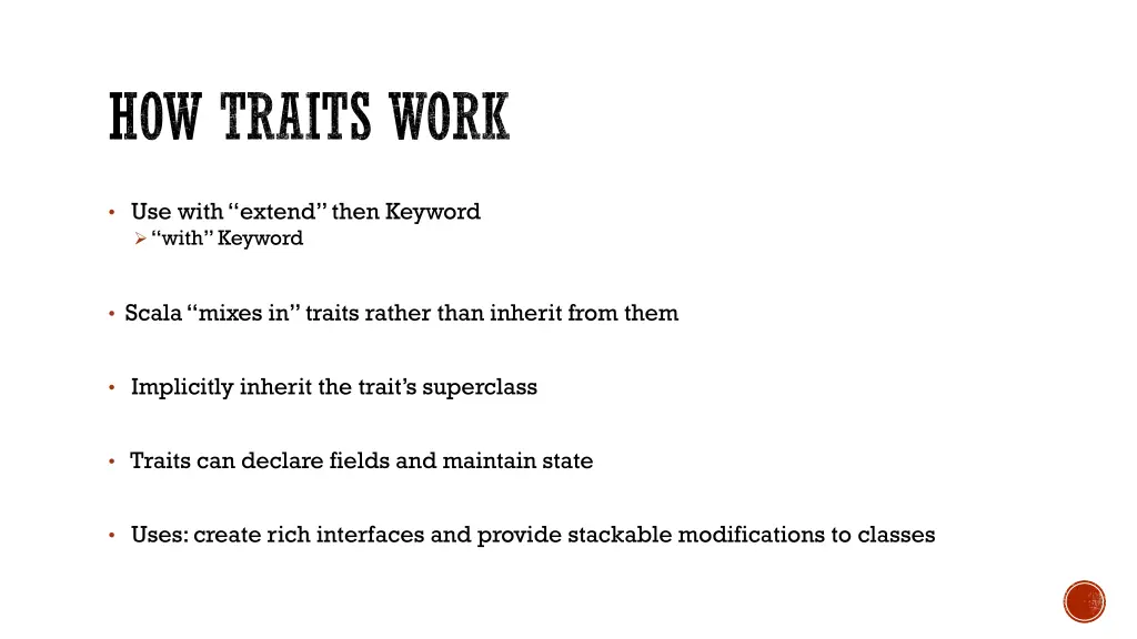 how traits work
