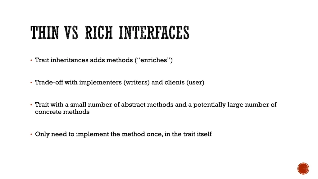 thin vs rich interfaces