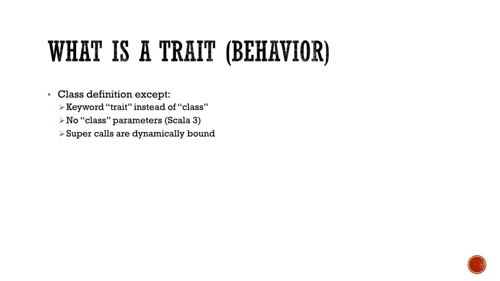 what is a trait behavior