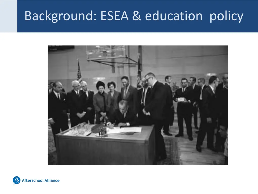 background esea education policy