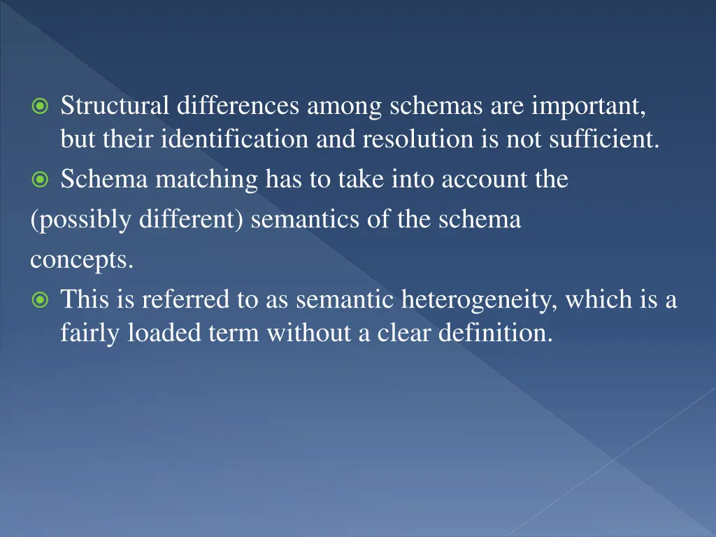 structural differences among schemas