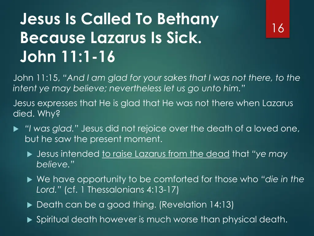 jesus is called to bethany because lazarus 10