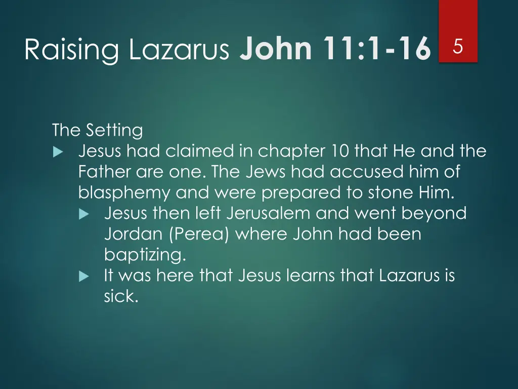 raising lazarus john 11 1 16