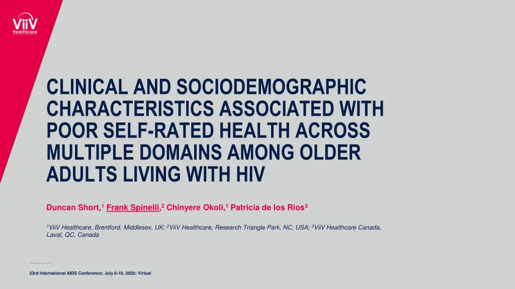 clinical and sociodemographic characteristics
