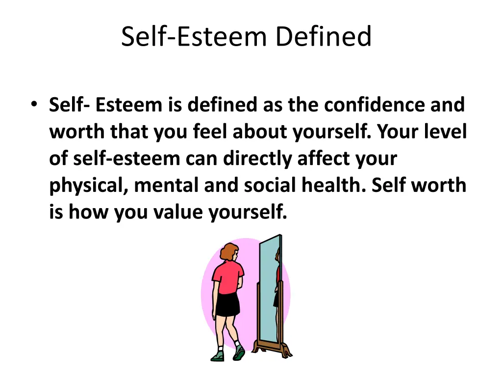 self esteem defined