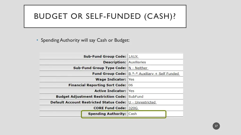 budget or self funded cash 2