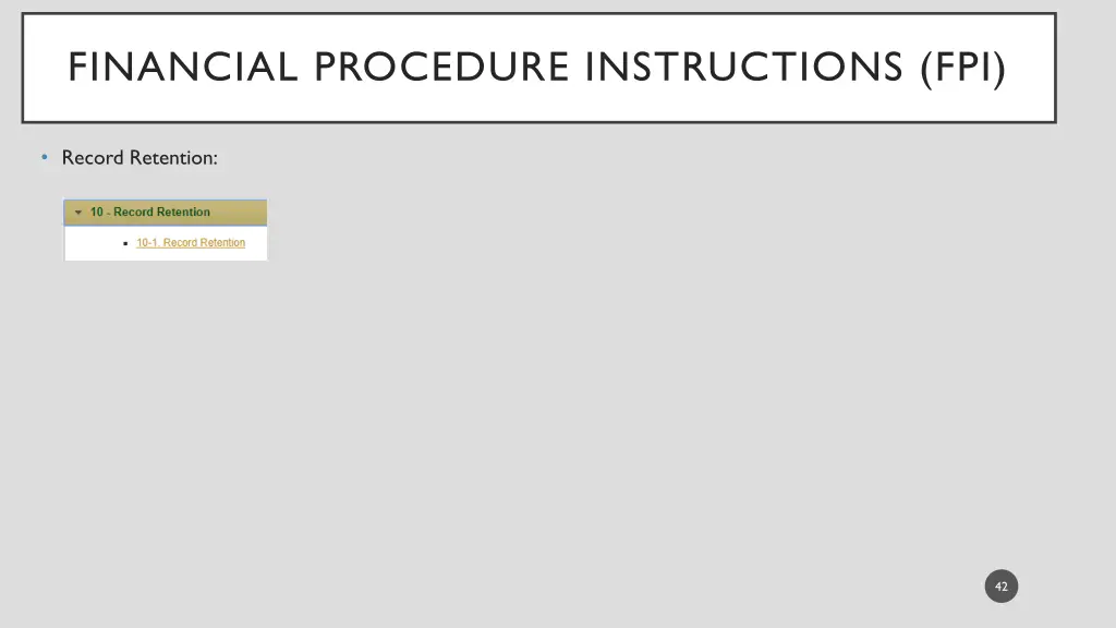 financial procedure instructions fpi 6