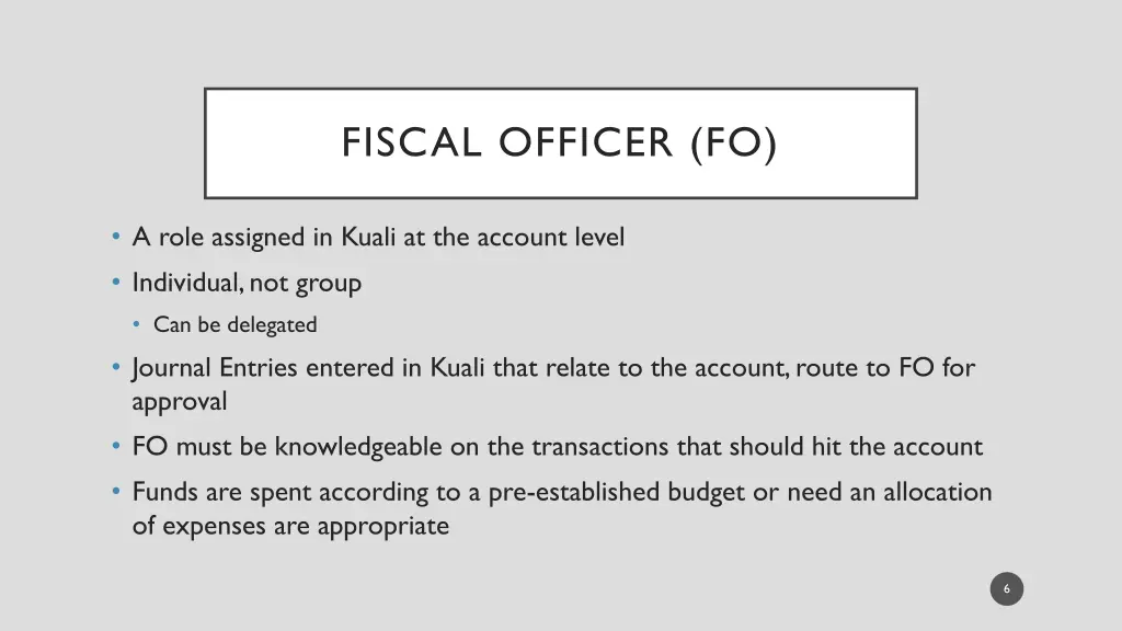 fiscal officer fo