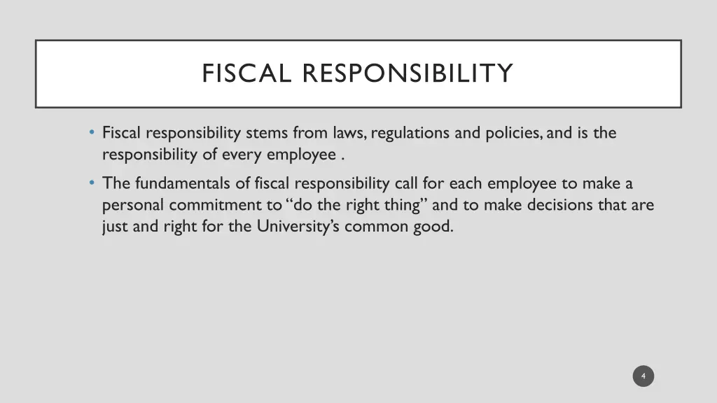 fiscal responsibility