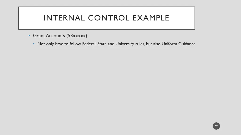internal control example 1