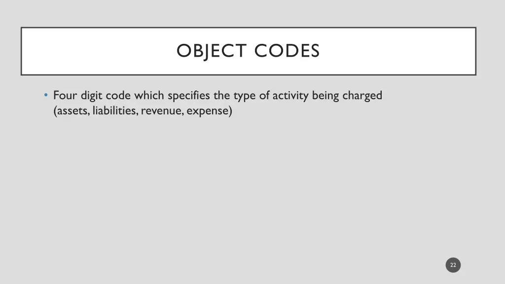 object codes