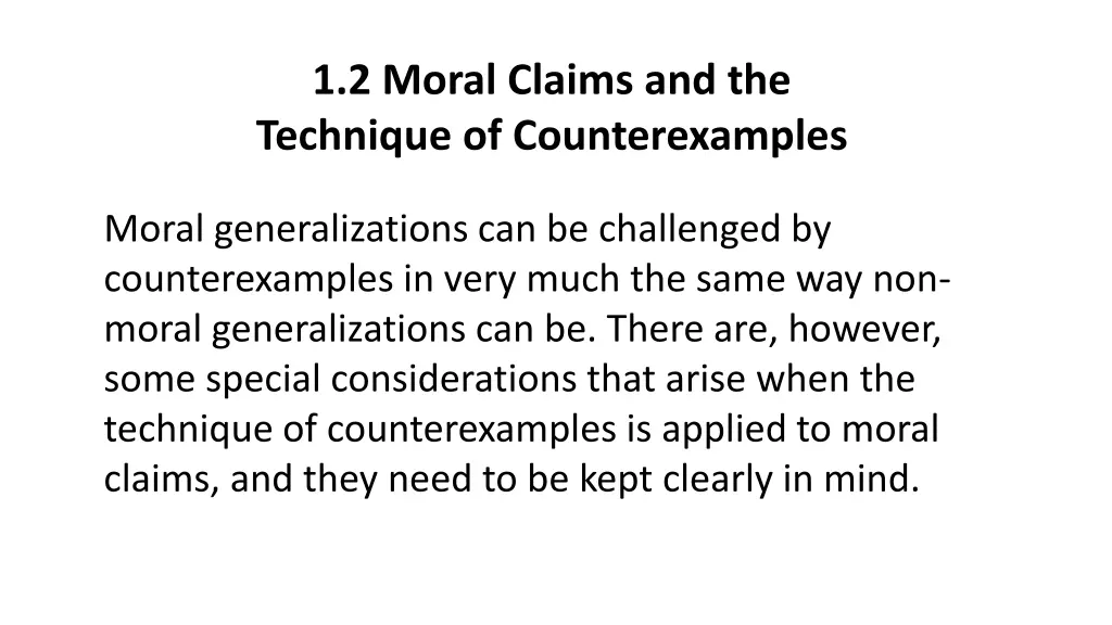 1 2 moral claims and the technique