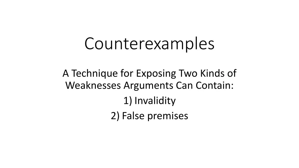 counterexamples