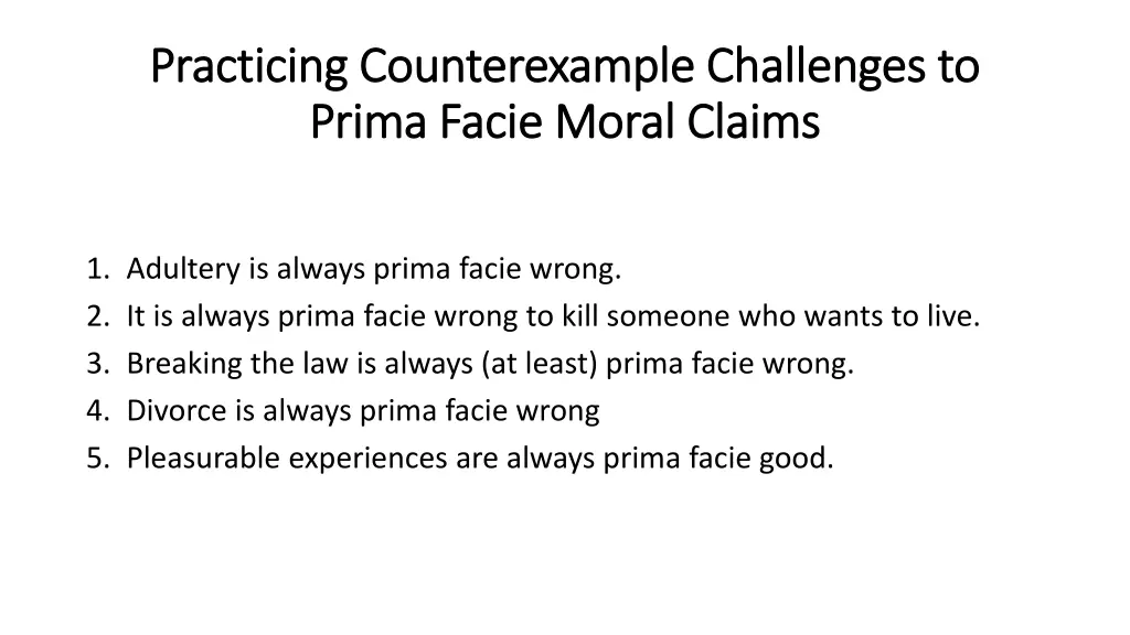 practicing counterexample challenges