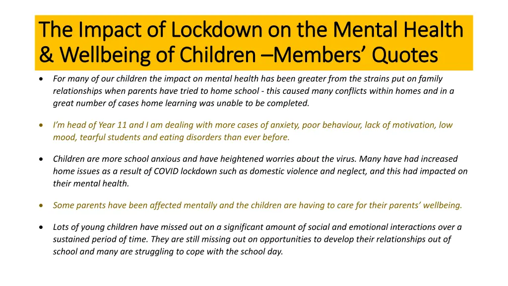 the impact of lockdown on the mental health