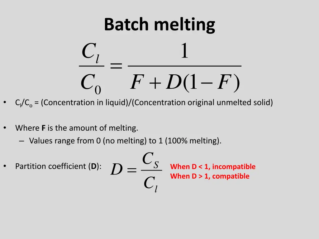 batch melting