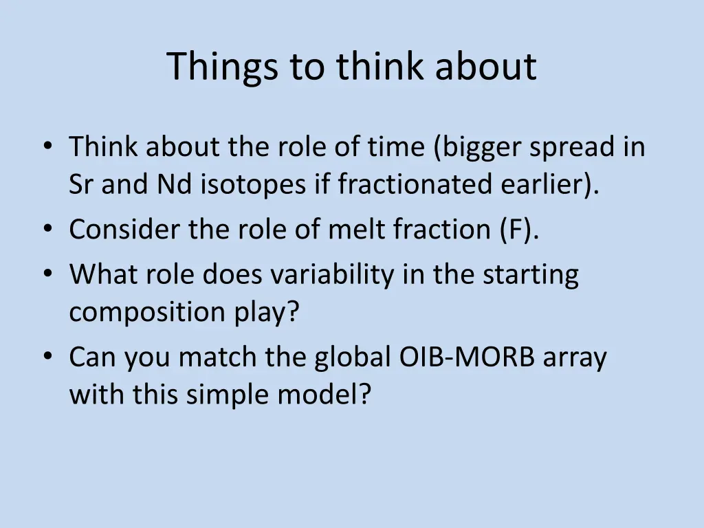 things to think about