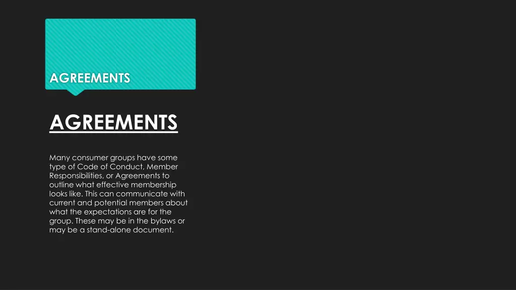 agreements