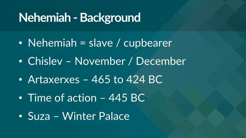 nehemiah background