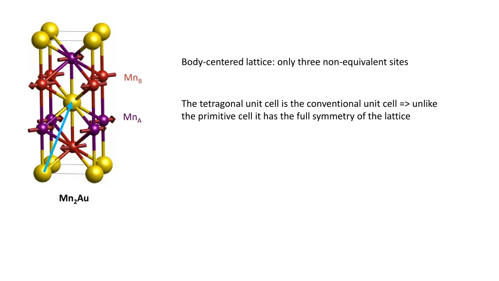 body centered lattice only three non equivalent