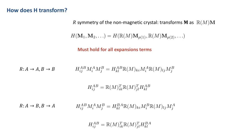 how does h transform