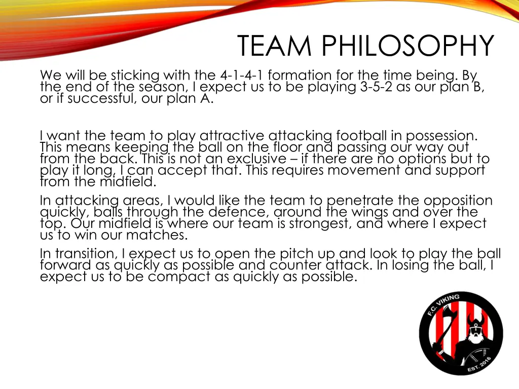 team philosophy