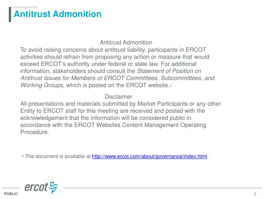 antitrust admonition