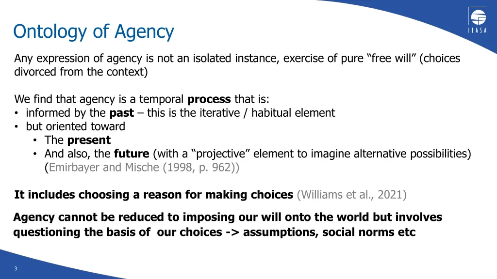 ontology of agency