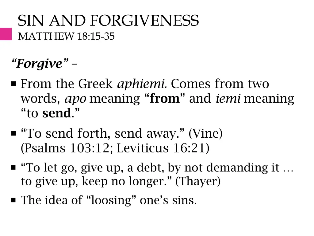 sin and forgiveness matthew 18 15 35 1