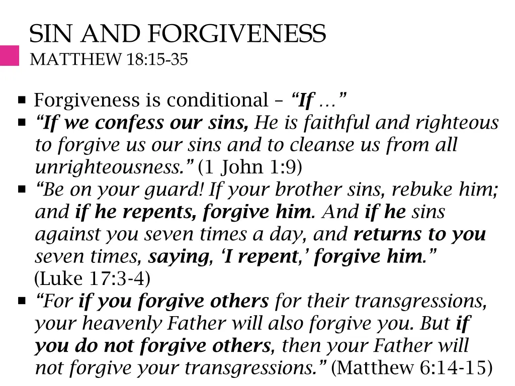 sin and forgiveness matthew 18 15 35 3