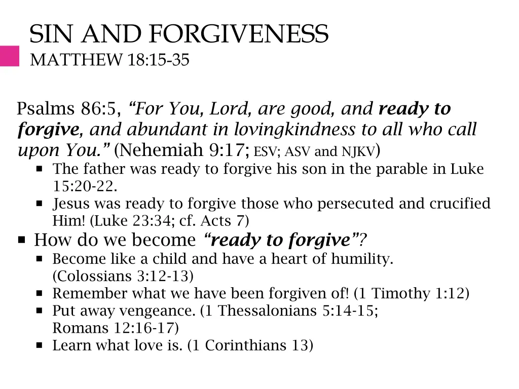 sin and forgiveness matthew 18 15 35 4