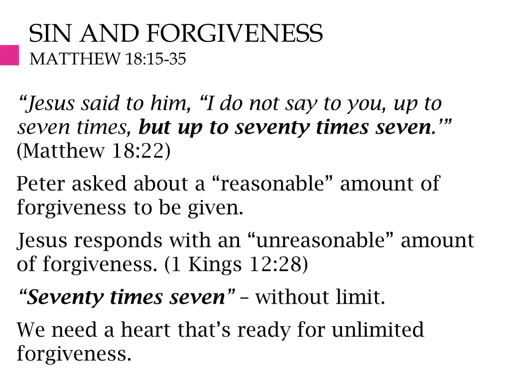 sin and forgiveness matthew 18 15 35 5