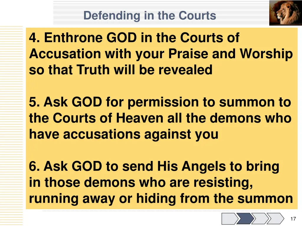 defending in the courts 1