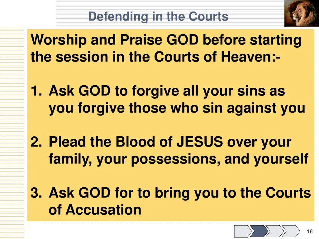 defending in the courts