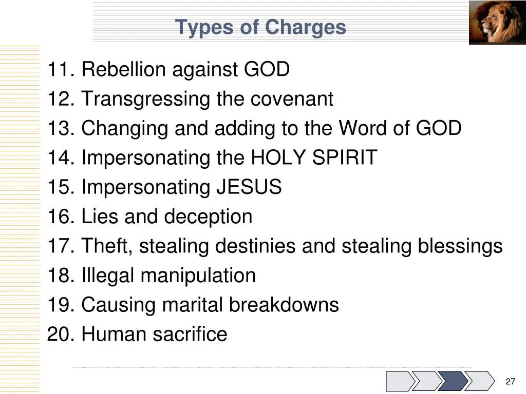 types of charges 1