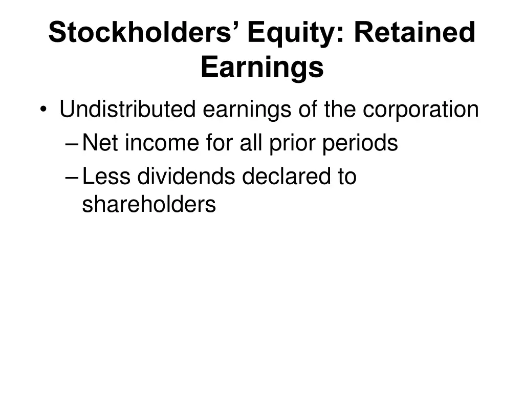 stockholders equity retained earnings