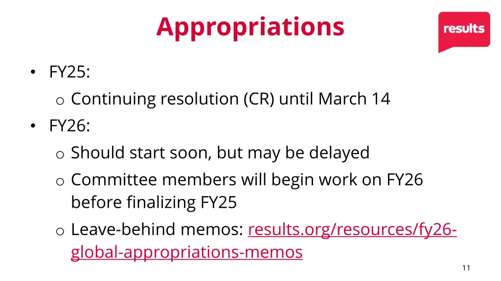 appropriations