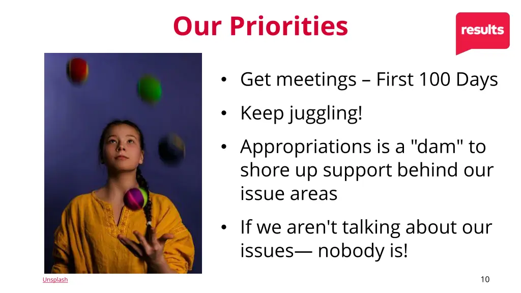 our priorities