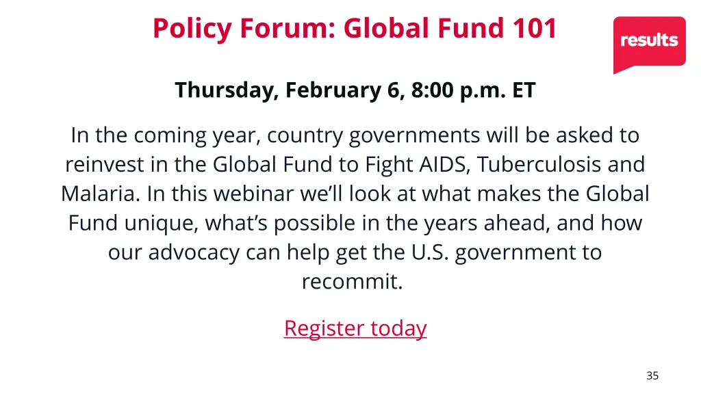 policy forum global fund 101