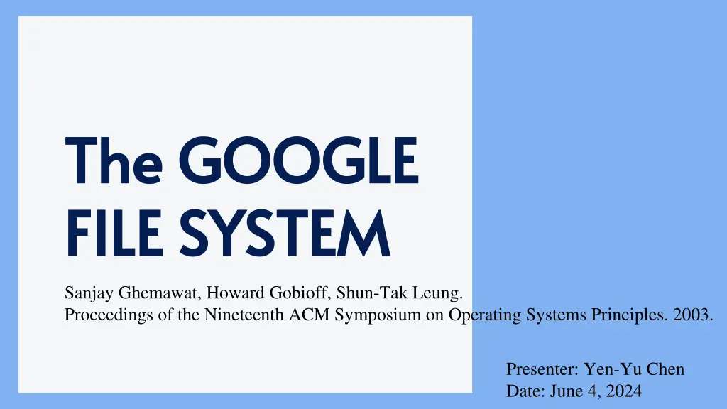 the google the google file system file system