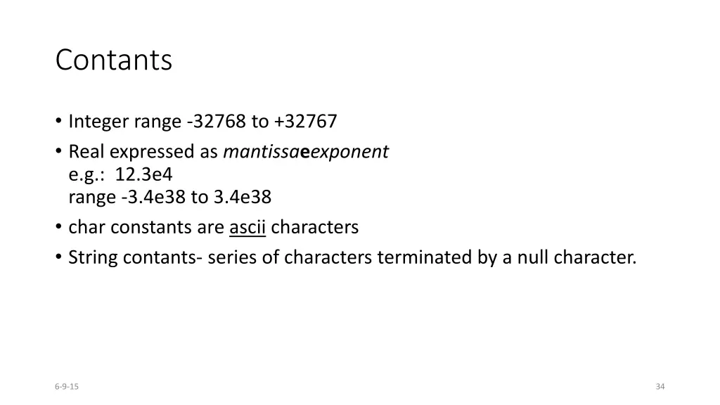 contants