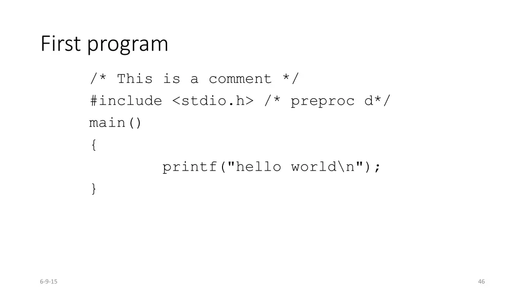 first program