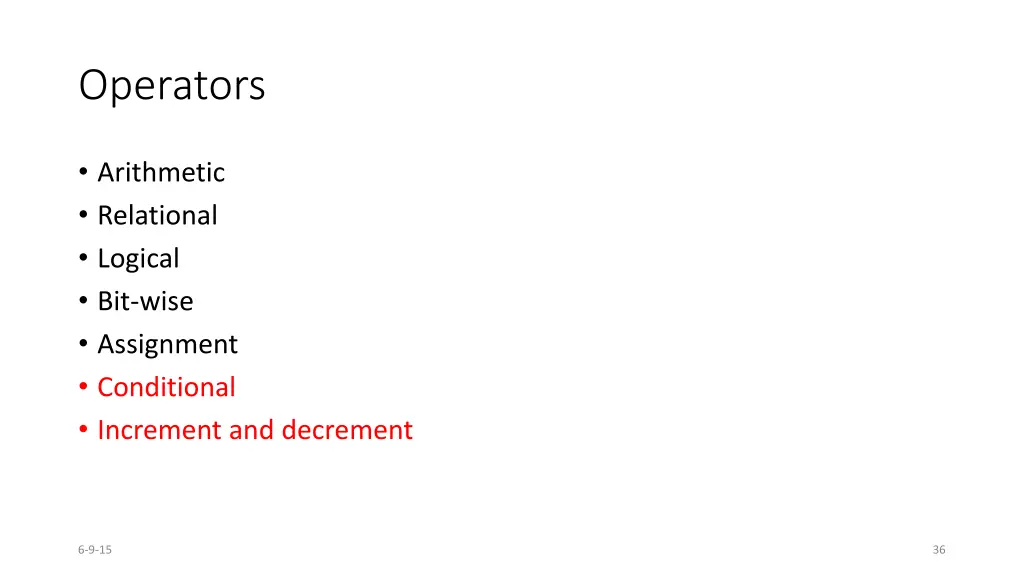 operators