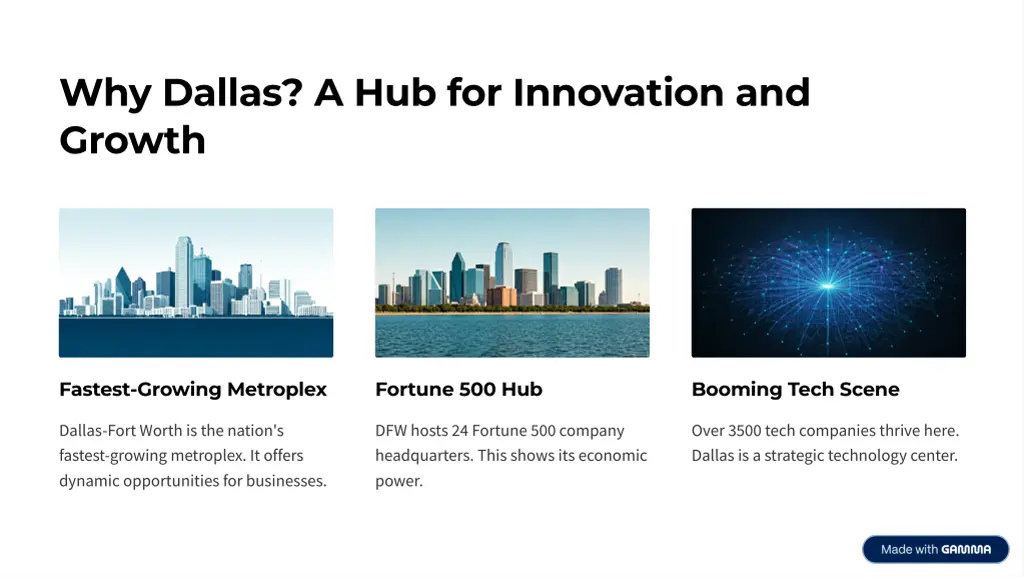 why dallas a hub for innovation and growth
