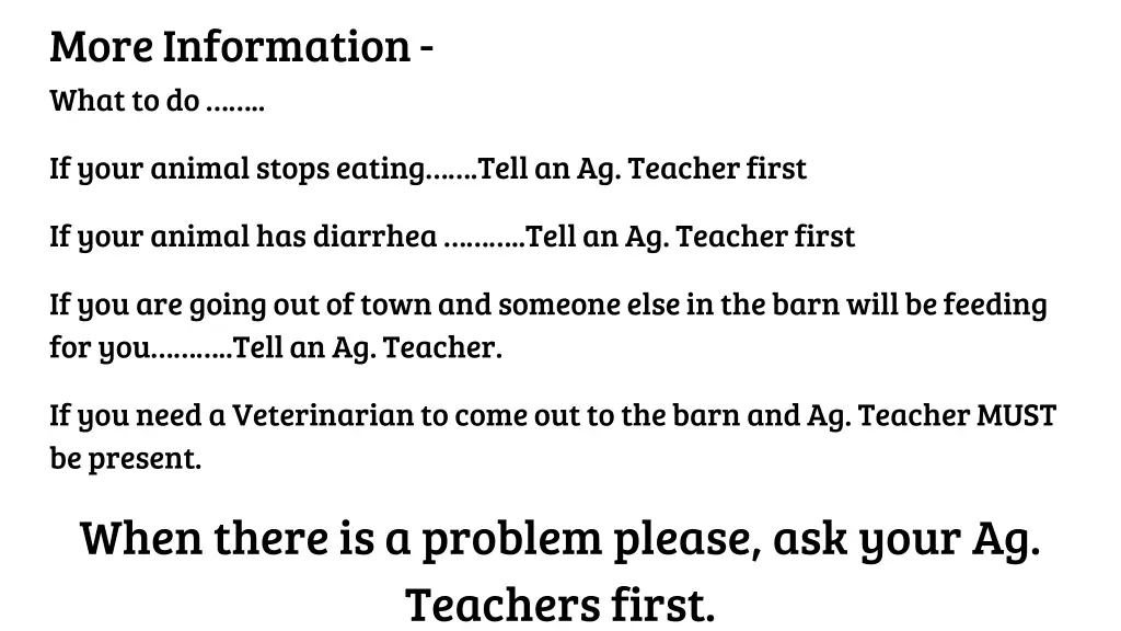 more information what to do